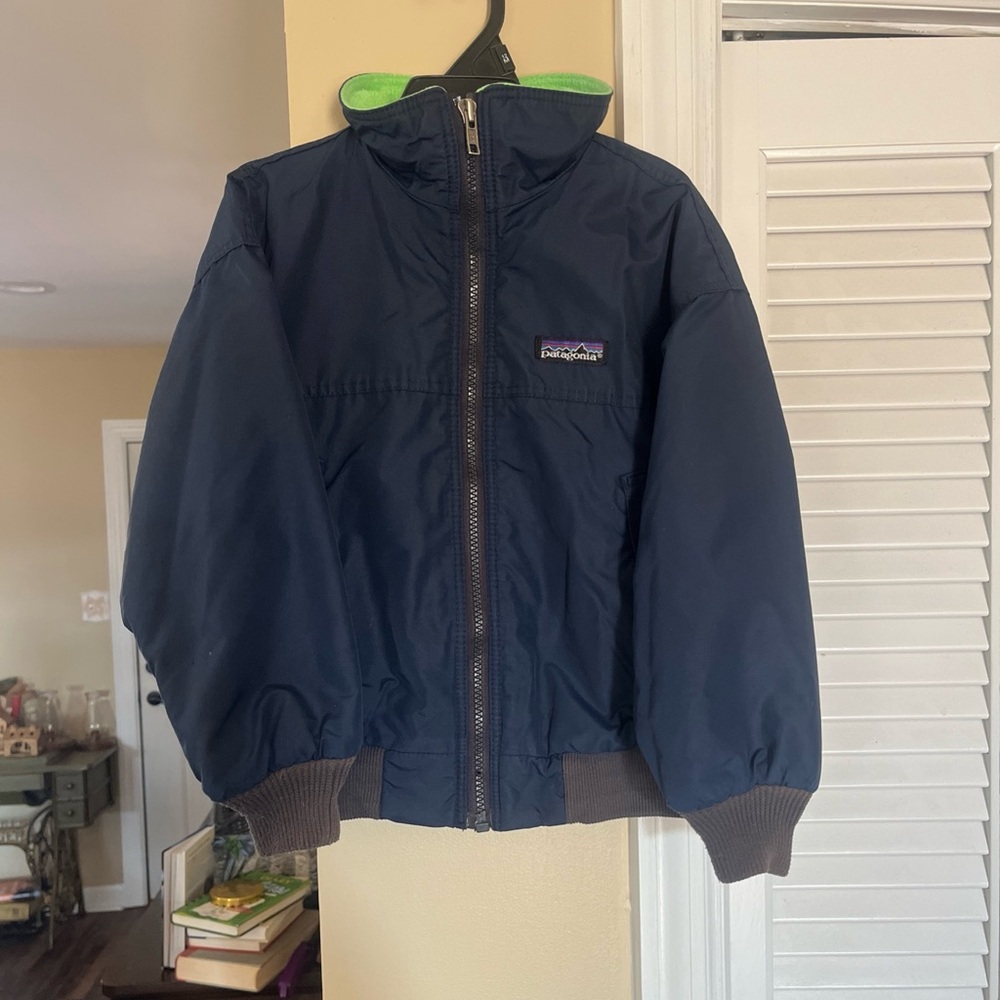Patagonia Green and Pink Fleece Jacket